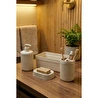 Vienev 4'lü Banyo Seti 550 Ml Bej - Sıvı Sabunluk, Diş Fırçalık Ve Çok Amaçlı Düzenleyici Organizer