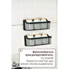 Vienev 2'li Yapışkanlı Banyo-mutfak Organizer Raf
