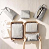 Ocean Home Textile 7'li Gri Balıksırtı Bavul İçi Düzenleyici Set
