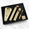 Coho Objet Coho Box Brazen Pirinç Puro Küllük & Puro Kapsülü & Kibritlik & Puro İğne Seti