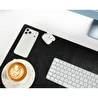 Bloominbag Atelier 91 Noir Black Leather Desk Mat - Medium