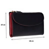 Bloominbag Élia Double Band Noir Black-red Large Deri Kadın Cüzdan & Clutch