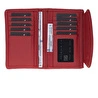 Bloominbag Élia Crimson Red Medium Deri Kadın Cüzdan & Clutch