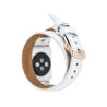 Bloominbag Alpine Double Tour Ivory White Hakiki Deri Apple Watch Kordonu - 44/45/46/49mm