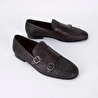 Bloominbag Firenze Double Monk Brown Hand-woven Premium Leather Erkek Ayakkabı- 40 Numara
