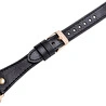 Bloominbag Alpine Double Tour Noir Black Hakiki Deri Apple Watch Kordonu - 44/45/46/49mm