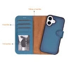 Bloominbag Bloomcase Royal Navy Hakiki Deri Iphone 17 (6.3