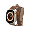 Bloominbag Alpine Slim Double Tour Heritage Saddle Hakiki Deri Apple Watch Kordonu - 44/45/46/49mm