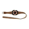Bloominbag Alpine Slim Double Tour Heritage Saddle Hakiki Deri Apple Watch Kordonu - 44/45/46/49mm