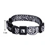 Bloominbag Swissplus Urban Paws Zebra Noir Recycled Köpek Tasması - 10 Mm