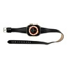 Bloominbag Alpine Slim Double Tour Noir Black Hakiki Deri Apple Watch Kordonu - 44/45/46/49mm