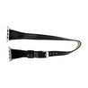 Bloominbag Alpine Slim Double Tour Noir Black Hakiki Deri Apple Watch Kordonu - 44/45/46/49mm