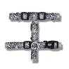 Bloominbag Swissplus Urban Paws Zebra Black Geri Dönüştürülmüş H-tipi Köpek Göğüs Tasması-s