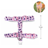 Bloominbag Swissplus Urban Paws Pink Leo Geri Dönüştürülmüş H-tipi Köpek Göğüs Tasması-small
