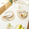 Home Wave 4'lü Bej/taş Renk Suni Deri Amerikan Servis Set 45 X 36 Cm