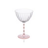 The Mia Ayaklı Cam Dondurma Kasesi Pembe Beyaz 280 Ml