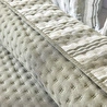 Ocean Home Textile Pamuklu Kapitoneli Haki Renk Çizgi Desen Çift Kişilik Yatak Örtüsü Seti 1 Adet 250 X 230 / 2 Adet 50 X 70 Cm
