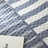 Ocean Home Textile Pamuklu Kaapitoneli Lacivert Renk Çizgi Desen Tek Kişilik Yatak Örtüsü Seti 1 Adet 180 X 230 / 1 Adet 50 X 70 C
