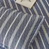 Ocean Home Textile Pamuklu Kaapitoneli Lacivert Renk Çizgi Desen Tek Kişilik Yatak Örtüsü Seti 1 Adet 180 X 230 / 1 Adet 50 X 70 C