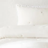 Ocean Home Textile Nakışlı Ekru Tek Kişilik Yatak Örtüsü Seti 1 Adet 180 X 230 / 1 Adet 50 X 70 Cm
