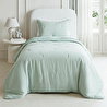 Ocean Home Textile Nakışlı Mint Tek Kişilik Yatak Örtüsü Seti 1 Adet 180 X 230 / 1 Adet 50 X 70 Cm