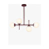 Apliqa Jose 4lü Bordo Renkli Modern Salon Avize