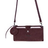 Bloominbag Burgundy Still Lozan Hakiki Süet Çapraz Askılı Telefon Bölmeli Cüzdan Çanta