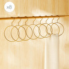 Ocean Home Textile 8'li Yuvarlak Altın Renk Metal Aksesuar Askısı 24.5 X 16 X 0.5 Cm