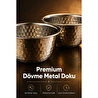 Vienev Paslanmaz Metal 2'li Çerezlik Kase Takımı - 9,5x6 Cm Lüks Sunum Ve Sosluk Seti