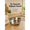 Vienev 2'li Paslanmaz Çelik Karıştırma Kabı Seti - 2500-4000 Ml Metal Kase Takımı