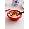 Beige & Stone Seramik Donut Dondurma Bowl Kahvaltılık Tatlı Salata Kase Kırmızı