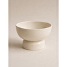 Beige & Stone Seramik Ayaklı Sunum Kasesi 19 Cm Meyve Salata Kasesi Dekoratif Servis Ve Sunumluk