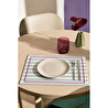 Beige & Stone Mint Çizgili Fuşya Biyeli Amerikan Servisi 2'li Set 33x44 Cm Sofra Ve Masa Düzeni Dekoru