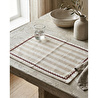 Beige & Stone Kahverengi Çizgili Bordo Biyeli Amerikan Servisi 2'li Set 33x44 Cm Sofra Ve Masa Düzeni Dekoru