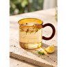The Mia Renkli Cam Kupa Amber 230 Ml