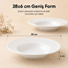 Vienev 2'li Porselen Çukur Makarna Tabağı 28 Cm