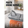 Vienev 6'lı Erzak Saklama Kabı Seti 4x1.8l + 2x3.6l Şeffaf Gri Kapaklı Bakliyat Düzenleyici Organizer