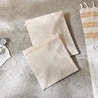 Ocean Home Textile 5'li Su Geçirmez Pvc Astarlı Bej Dama Desen Islak Kuru Çanta Seti 20 X 13 / 24 X 20 / 30 X 24 / 28 X 30 / 30 X