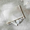 Ocean Home Textile 5'li Su Geçirmez Pvc Astarlı Gri Dama Desen Islak Kuru Çanta Seti 20 X 13 / 24 X 20 / 30 X 24 / 28 X 30 / 30 X