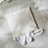 Ocean Home Textile 5'li Su Geçirmez Pvc Astarlı Gri Dama Desen Islak Kuru Çanta Seti 20 X 13 / 24 X 20 / 30 X 24 / 28 X 30 / 30 X