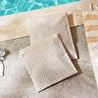 Ocean Home Textile 5'li Su Geçirmez Pvc Astarlı Gri Dama Desen Islak Kuru Çanta Seti 20 X 13 / 24 X 20 / 30 X 24 / 28 X 30 / 30 X