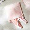 Ocean Home Textile 5'li Su Geçirmez Pvc Astarlı Pembe Dama Desen Islak Kuru Çanta Seti 20 X 13 / 24 X 20 / 30 X 24 / 28 X 30 / 30