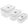 Zwilling Fresh & Save Vakumlu Saklama Kabı Seti | 3 Parça | Plastik | Dikdörtgen