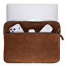 Bloominbag Camel Still Hakiki Süet Deri 15-16 Inç Macbook/laptop Kılıfı
