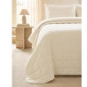 Ocean Home Textile %100 Pamuk Kumaş Kapitoneli Ekru Çok Amaçlı Çift Kişilik Yatak Örtüsü Seti 1 Adet 250 X 230 / 2 Adet 50 X 70 Cm