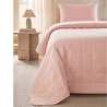 Ocean Home Textile %100 Pamuk Kumaş Kapitoneli Pembe Çok Amaçlı Tek Kişilik Yatak Örtüsü Seti 1 Adet 180 X 230 / 1 Adet 50 X 70 Cm