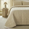 Ocean Home Textile %100 Pamuk Kumaş Kapitoneli Bej Çok Amaçlı Çift Kişilik Yatak Örtüsü Seti 1 Adet 250 X 230 / 2 Adet 50 X 70 Cm