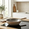 Bernardo Natura Seramik Wok Tava Kahverengi 24cm