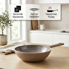 Bernardo Natura Seramik Wok Tava Kahverengi 24cm