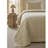 Ocean Home Textile %100 Pamuk Kumaş Kapitoneli Bej Çok Amaçlı Tek Kişilik Yatak Örtüsü Seti 1 Adet 180 X 230 / 1 Adet 50 X 70 Cm